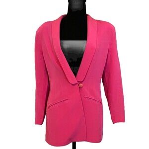 Randy Kemper 100% Silk Blazer Pink Work Wear Career Party Size 6